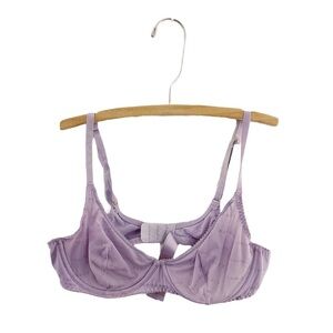 Savage x Fenty Lavender Purple Mesh Logo Bra Underwire